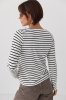 Трикотажний лонг у смужку 17078 білий