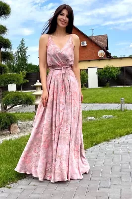Платье Бенси персиковое