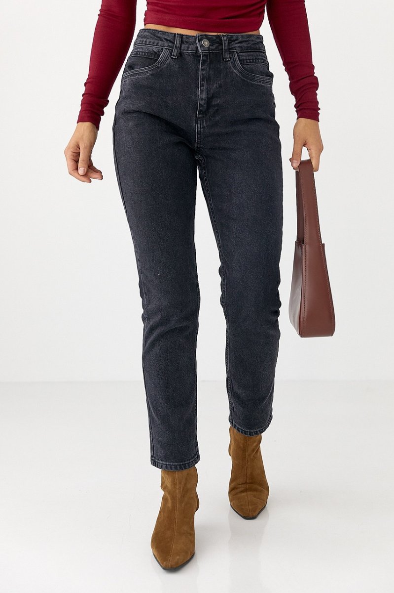 Жіночі джинси Mom Fit 23434 чорний