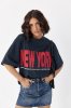 Футболка oversize з написом New York 25084 чорна
