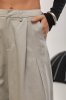 Котонові штани палаццо зі складками 25088 сірі