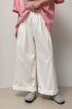 Котонові штани палаццо зі складками 25088 молочні