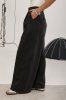 Котонові штани палаццо зі складками 25088 чорний
