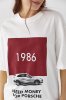 Жіноча футболка з принтом Porsche 25116 білий