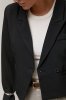 Короткий класичний жакет з асиметричним низом 3388 чорний