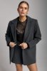 Жіночий приталений піджак графітового кольору 576.1