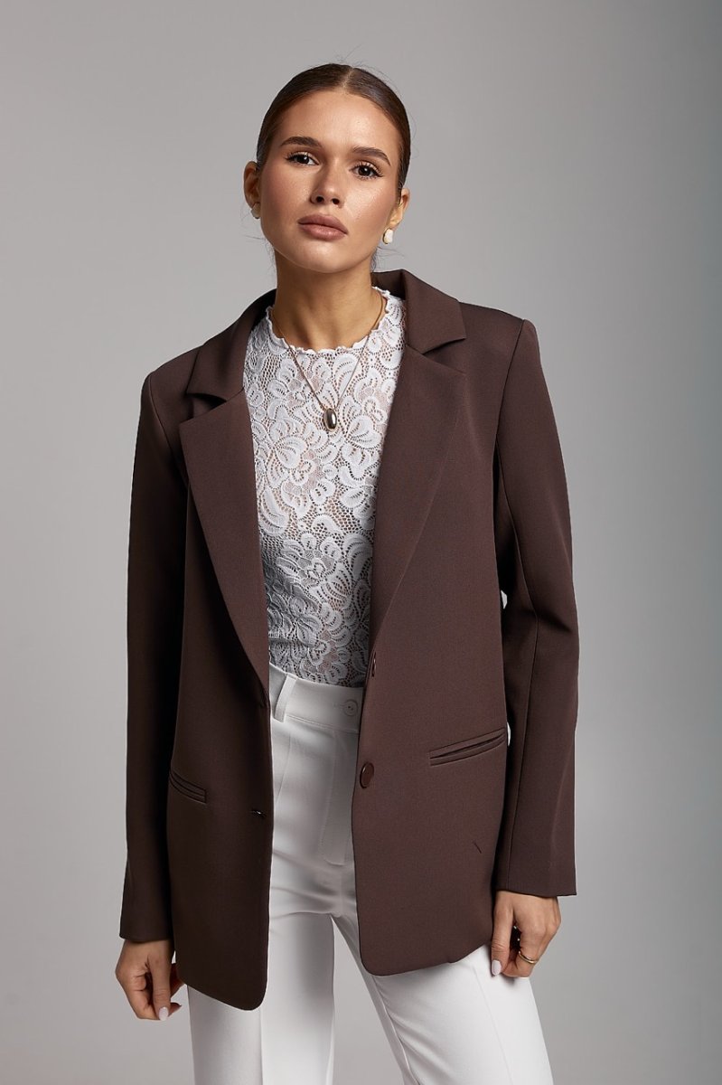 Класичний піджак шоколадного кольору 581.3