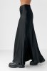 Жіноча атласна спідниця довга на гумці 81151 чорний