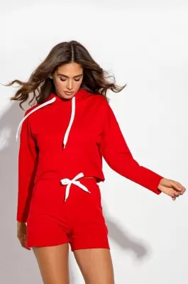 Комфортный костюм 3097 красный